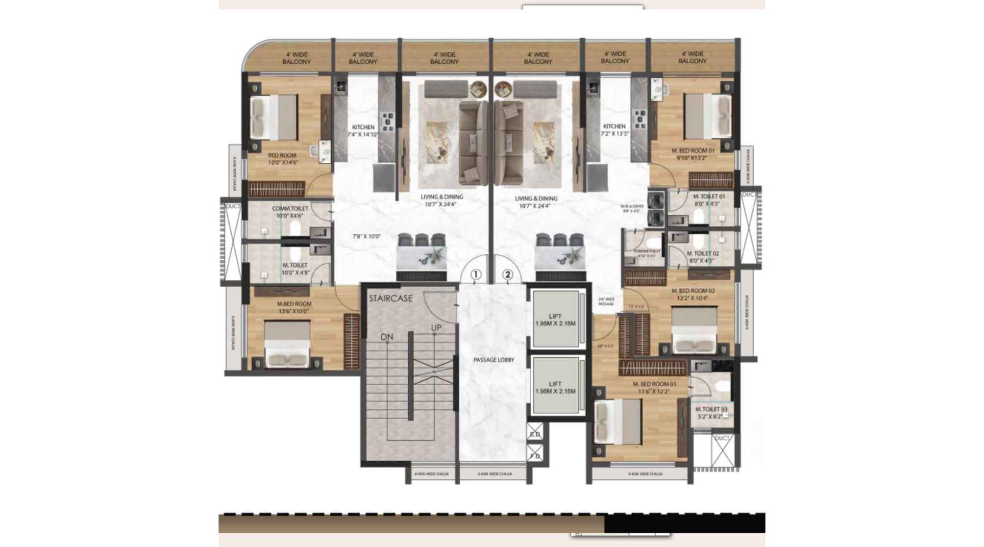 Sanghvi-Optima-Typical-Floor-Plan
