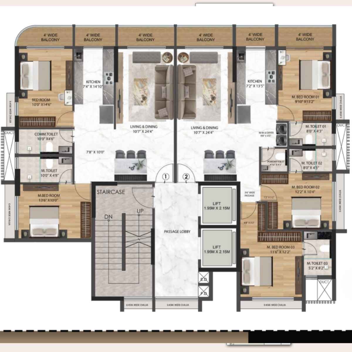 Sanghvi-Optima-Typical-Floor-Plan